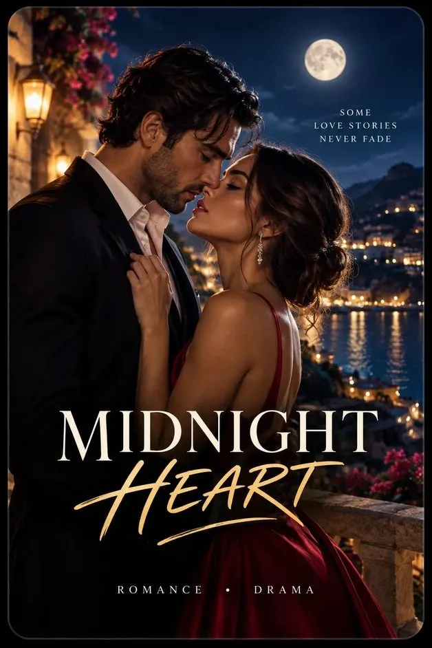 Romantic drama poster featuring an elegant couple overlooking a coastal city at night on IPTVX